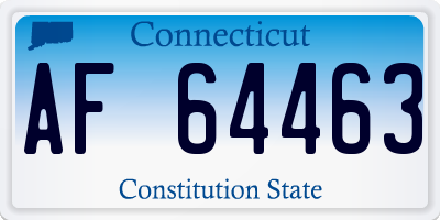 CT license plate AF64463