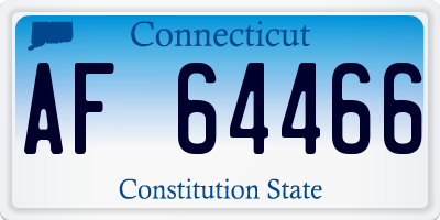 CT license plate AF64466