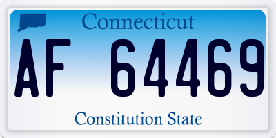 CT license plate AF64469