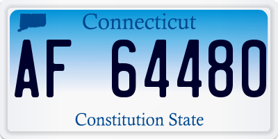 CT license plate AF64480