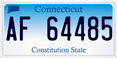 CT license plate AF64485