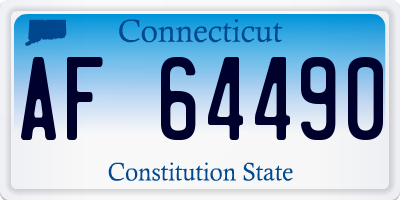 CT license plate AF64490