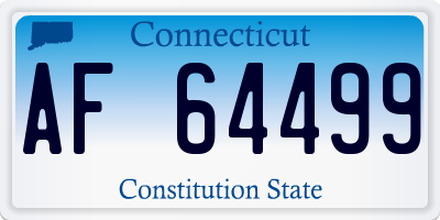 CT license plate AF64499