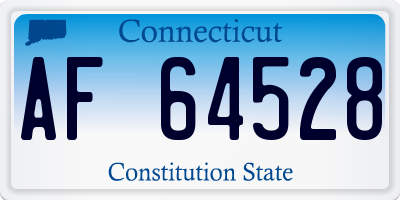 CT license plate AF64528