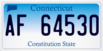 CT license plate AF64530