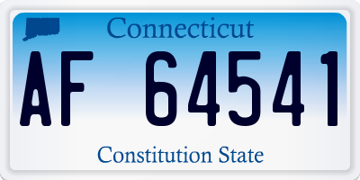CT license plate AF64541