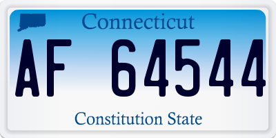 CT license plate AF64544