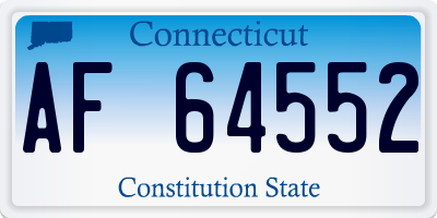 CT license plate AF64552