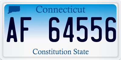 CT license plate AF64556
