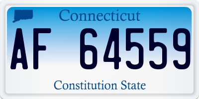 CT license plate AF64559