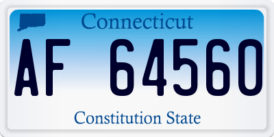 CT license plate AF64560