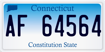 CT license plate AF64564
