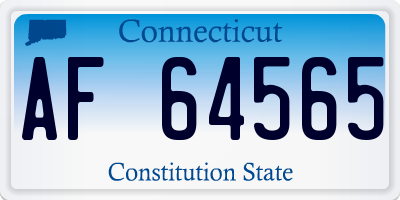 CT license plate AF64565