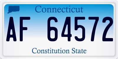 CT license plate AF64572