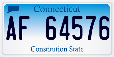 CT license plate AF64576