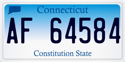 CT license plate AF64584