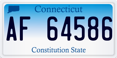 CT license plate AF64586