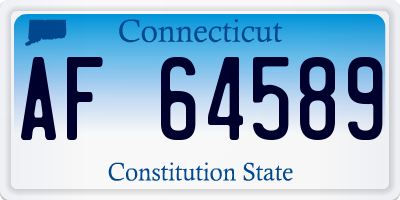 CT license plate AF64589