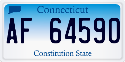 CT license plate AF64590