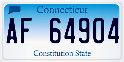 CT license plate AF64904