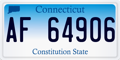 CT license plate AF64906