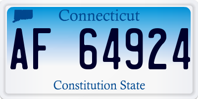CT license plate AF64924