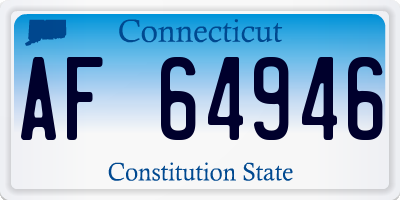 CT license plate AF64946