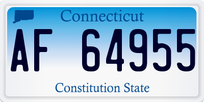 CT license plate AF64955
