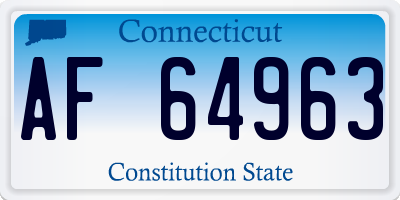 CT license plate AF64963