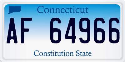 CT license plate AF64966