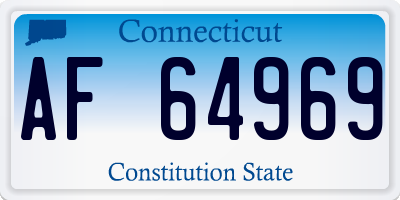 CT license plate AF64969