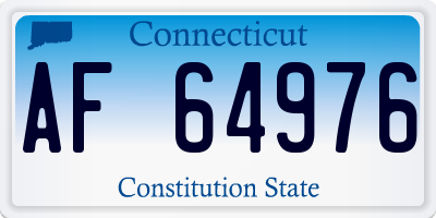 CT license plate AF64976