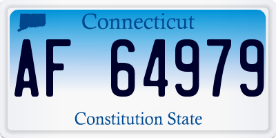CT license plate AF64979