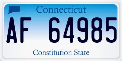 CT license plate AF64985