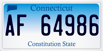 CT license plate AF64986
