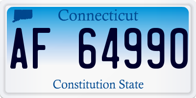 CT license plate AF64990