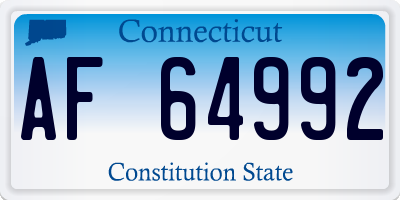 CT license plate AF64992
