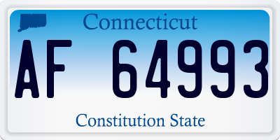 CT license plate AF64993
