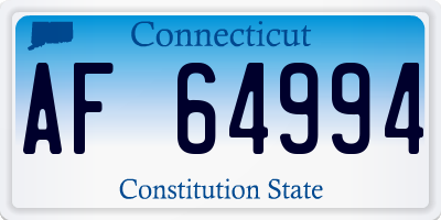 CT license plate AF64994