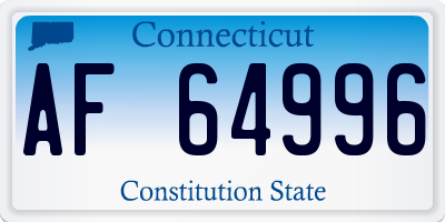 CT license plate AF64996
