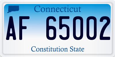 CT license plate AF65002