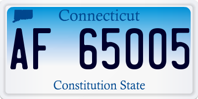 CT license plate AF65005