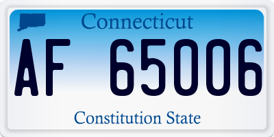 CT license plate AF65006