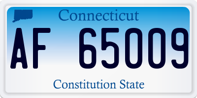 CT license plate AF65009
