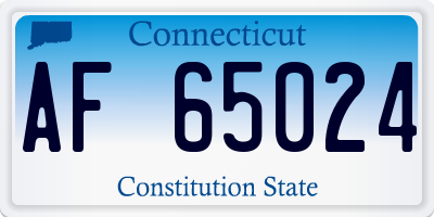 CT license plate AF65024