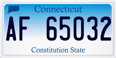 CT license plate AF65032