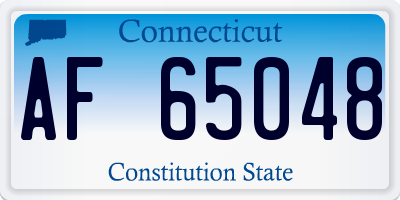 CT license plate AF65048