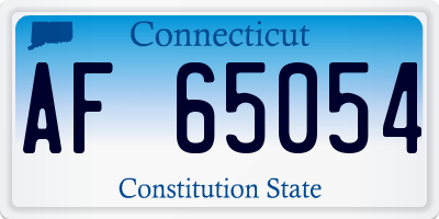 CT license plate AF65054