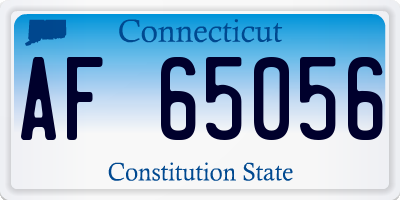 CT license plate AF65056