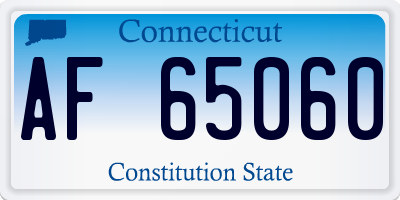 CT license plate AF65060